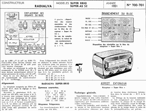 Super Brio ; Radialva, Véchambre (ID = 211729) Radio