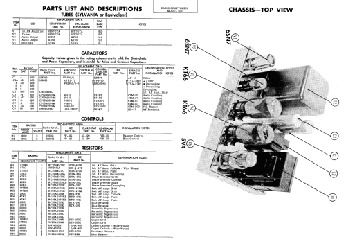 500 10 Watt Audio Amplifier; Radio Craftsmen Inc. (ID = 473654) Ampl/Mixer