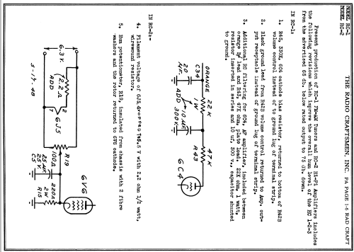 Hi-Fi Amplifier RC-2; Radio Craftsmen Inc. (ID = 474613) Ampl/Mixer