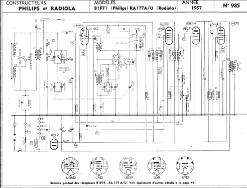 Radiolinette RA177A /02 /03 /04 /05; Radiola marque (ID = 287266) Radio