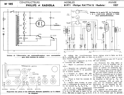 Radiolinette RA177A /02 /03 /04 /05; Radiola marque (ID = 287267) Radio