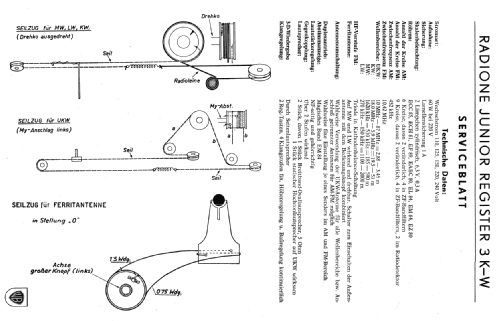 Junior Register 3K-W; Radione RADIO (ID = 895379) Radio