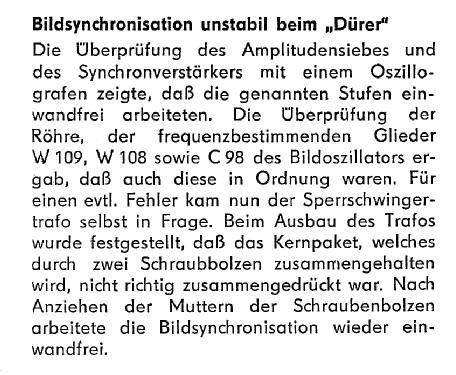 Dürer 86 1171.116 - 20001; Rafena Werke (ID = 809421) Fernseh-E
