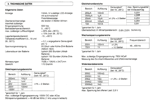 Digital Multimeter 1035G; Ratho RTO; Hamburg (ID = 674241) Equipment