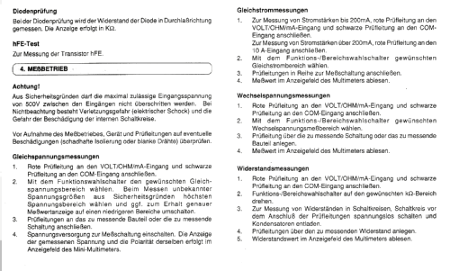 Digital Multimeter 1035G; Ratho RTO; Hamburg (ID = 674242) Equipment