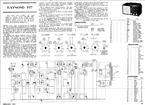 F17; Raymond Electric, (ID = 429422) Radio