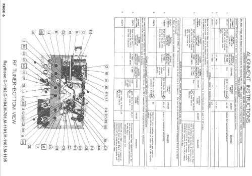 M-1101 Ch= 12AX22; Raytheon Mfg. Co.; (ID = 1666459) Televisore