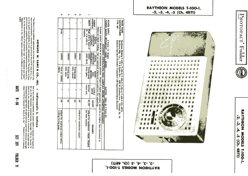T-100-5 Ch= 4RT1; Raytheon Mfg. Co.; (ID = 1910783) Radio