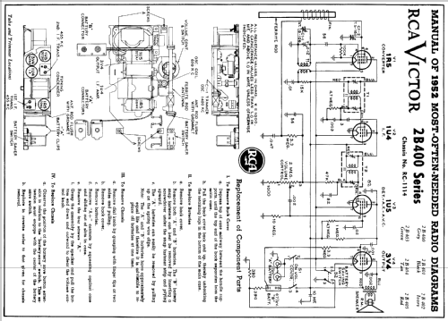 2B400 Ch= RC-1114; RCA RCA Victor Co. (ID = 148852) Radio