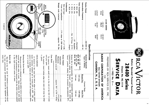 2B402 Ch= RC-1114; RCA RCA Victor Co. (ID = 1216827) Radio