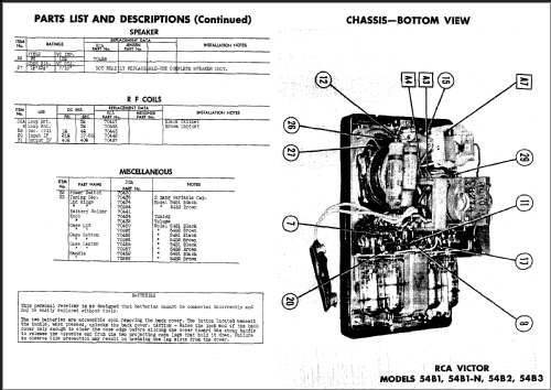 54B3 Ch= RC-589; RCA RCA Victor Co. (ID = 478000) Radio