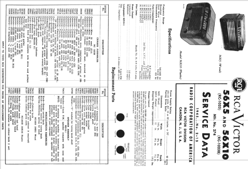 56X10 Ch= RC-1023B; RCA RCA Victor Co. (ID = 1107419) Radio