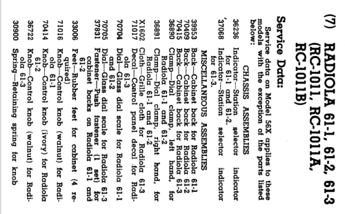 Radiola 61-2 Ch= RC-1011A; RCA RCA Victor Co. (ID = 1111033) Radio