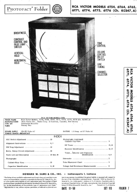 6T65 'Highland' Ch= KCS47A; RCA RCA Victor Co. (ID = 2789407) Television