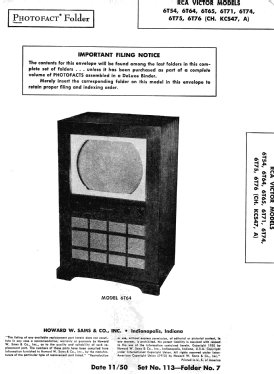 6T65 'Highland' Ch= KCS47A; RCA RCA Victor Co. (ID = 2789408) Television