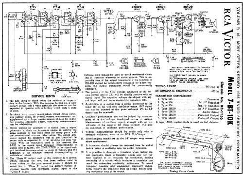 7-BT-10K Ch= RC-1156; RCA RCA Victor Co. (ID = 126406) Radio