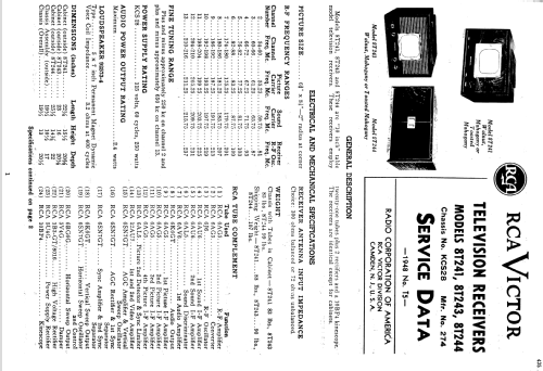 8T241 Ch= KCS28; RCA RCA Victor Co. (ID = 1198559) Television