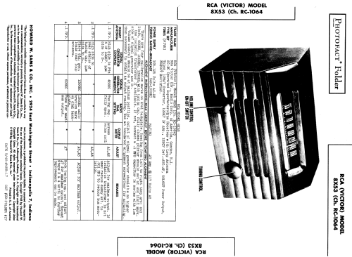 8X53 Ch= RC-1064; RCA RCA Victor Co. (ID = 974653) Radio