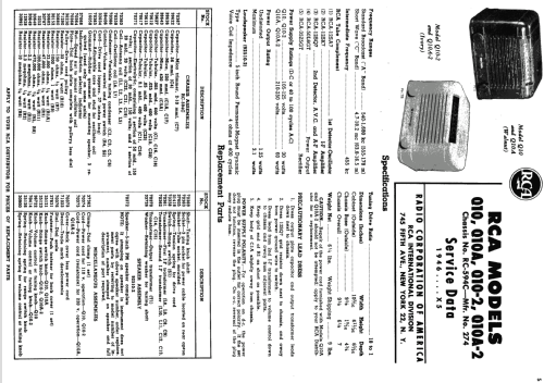 Q10A Ch= RC-594C; RCA RCA Victor Co. (ID = 1110225) Radio