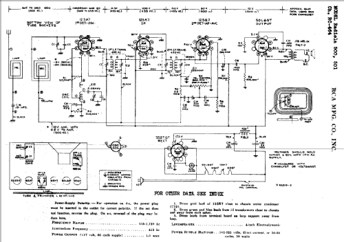 Radiola 501 Ch= RC-464 ; RCA RCA Victor Co. (ID = 918780) Radio