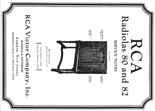 Radiola 82; RCA RCA Victor Co. (ID = 997153) Radio