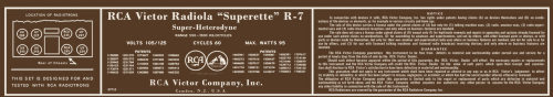 Superette R7-AC; RCA RCA Victor Co. (ID = 3012099) Radio