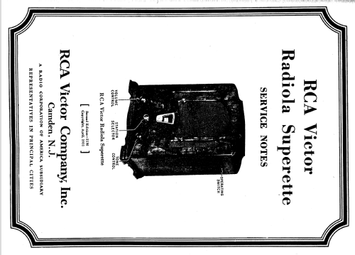 Superette R7-AC; RCA RCA Victor Co. (ID = 972185) Radio