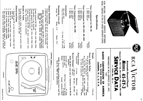 Victrola 45-EY-3 Ch= RS-136A; RCA RCA Victor Co. (ID = 1387509) Ton-Bild