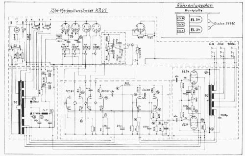 Mischpultverstärker KR61; Reissmann (ID = 1283055) Ampl/Mixer