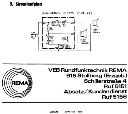 B9225; REMA, Fabrik für (ID = 1974173) Altavoz-Au