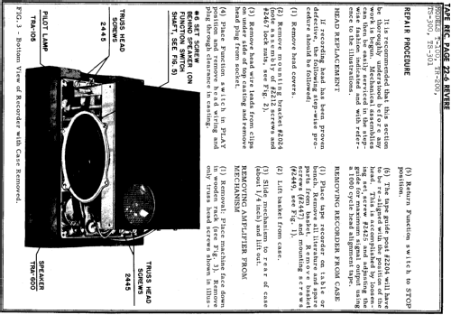 Tape Recorder T-100; Revere Camera Co.; (ID = 567803) R-Player