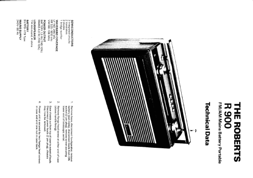 R900; Roberts Radio Co.Ltd (ID = 489268) Radio