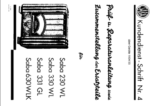 331GL-H; SABA; Villingen (ID = 48796) Radio