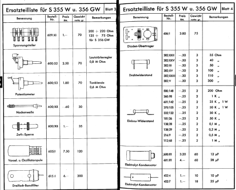 S-355W oder 355WH; SABA; Villingen (ID = 355821) Radio