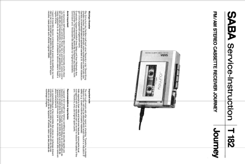 AM / FM Stereo Cassette Receiver Journey; SABA; Villingen (ID = 2039203) Radio