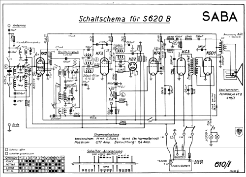 Batterieempfänger S-620B 620B; SABA; Villingen (ID = 289019) Radio