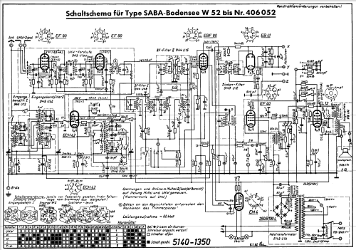 Bodensee W52; SABA; Villingen (ID = 9695) Radio