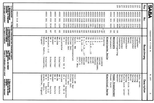 Cassette Clock 6 ; SABA; Villingen (ID = 662566) Radio