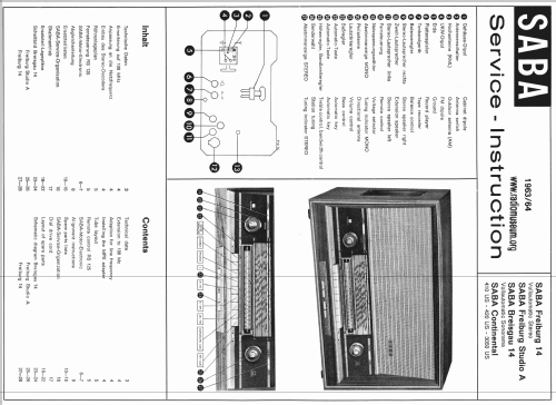 Freiburg Vollautomatic 14 Stereo; SABA; Villingen (ID = 24638) Radio