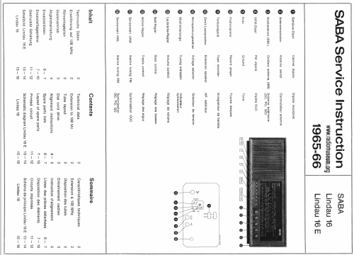 Lindau 16 Mod. LI16; SABA; Villingen (ID = 25621) Radio