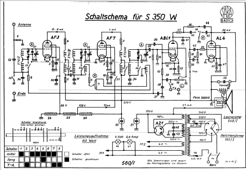 S-350W 350W; SABA; Villingen (ID = 1773605) Radio