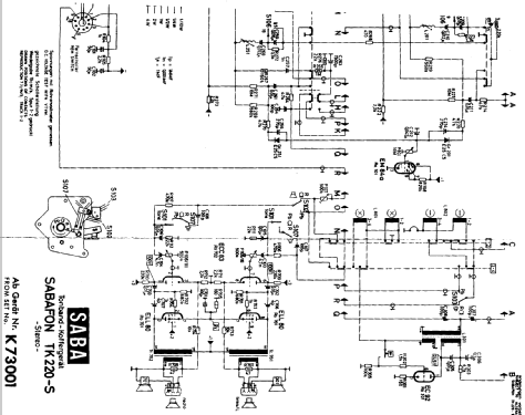 Sabafon TK220-S; SABA; Villingen (ID = 211975) R-Player