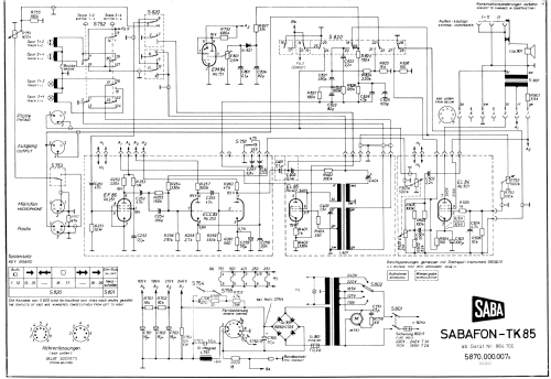 Sabafon TK85; SABA; Villingen (ID = 210658) R-Player