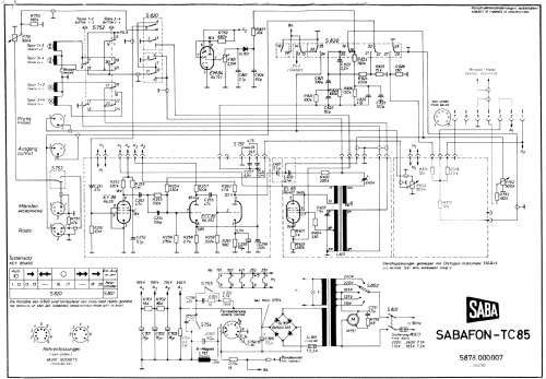 Sabafon TK85; SABA; Villingen (ID = 210659) R-Player