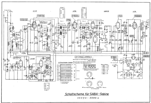 Sabine 55070 - 3000a; SABA; Villingen (ID = 10184) Radio