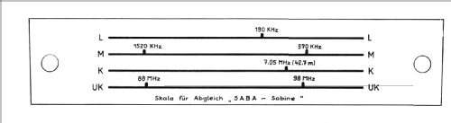 Sabine L 57070 - 3000; SABA; Villingen (ID = 29065) Radio