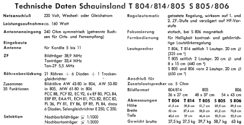 Schauinsland T804; SABA; Villingen (ID = 769712) Television