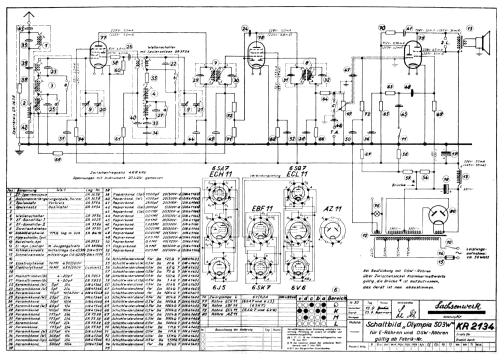 Olympia 503W; Sachsenwerk (ID = 44595) Radio