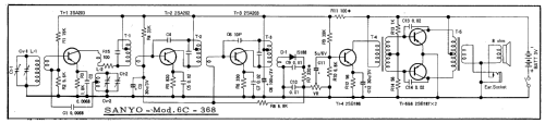 6 Transistor Super Het 6C-368; Sanyo Electric Co. (ID = 914544) Radio