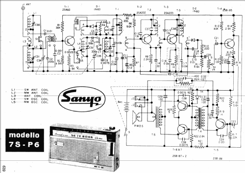 7S-P6; Sanyo Electric Co. (ID = 602893) Radio